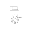 S TUERCA M16x1.5 C/ALA PARA MAZA D I S C