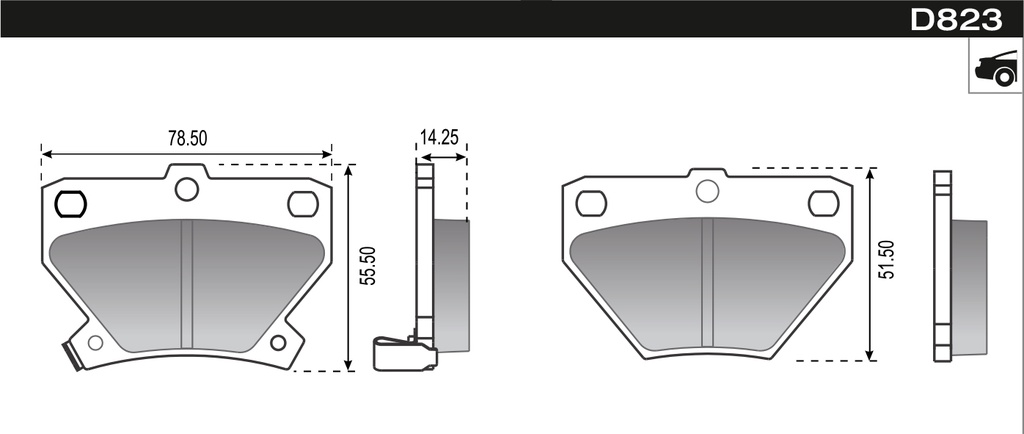 PASTILLA COROLLA FIELDER 1.8 2004/07 TRAS