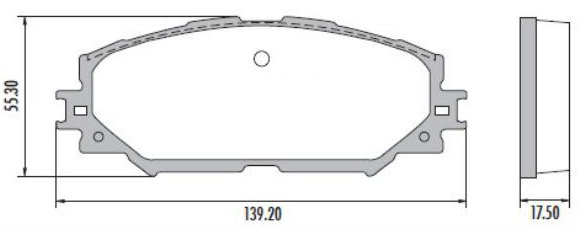 PASTILLA COROLLA RAV 4 III  139x55,3x17,5  DEL