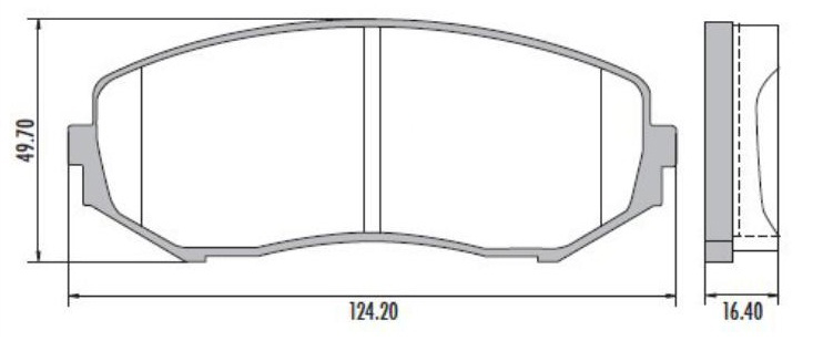 PASTILLA GRAN VITARA VITARA JIMNY  138x55x16,3  DEL