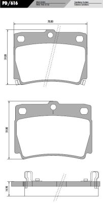 PASTILLA MONTERO PAJERO  78,8x59x14,9  TRAS