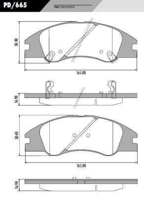 PASTILLA KIA CERANTO 2.0 SPECTRA  165x58,4x16,9  DEL
