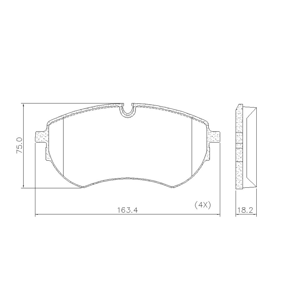 PASTILLA AMAROK V6 3.0 TDI 17/  163,4x76x18,2  DEL