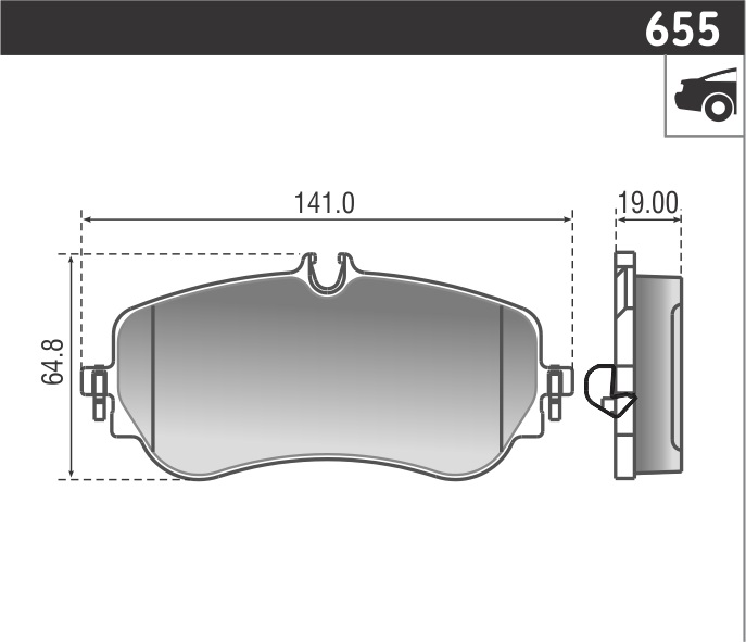 PASTILLA AMAROK V6 3.0 TDI 17/  141x64,8x19  TRAS