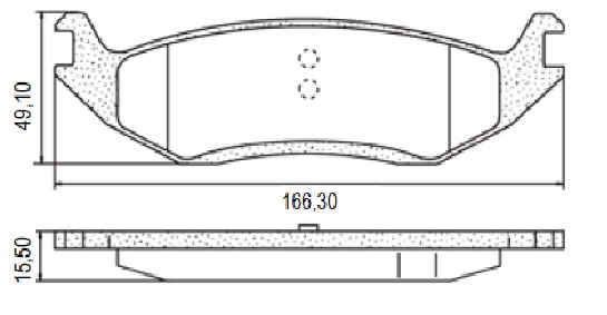 PASTILLA RAM 1500 15/  166,3x49x15,5  TRAS