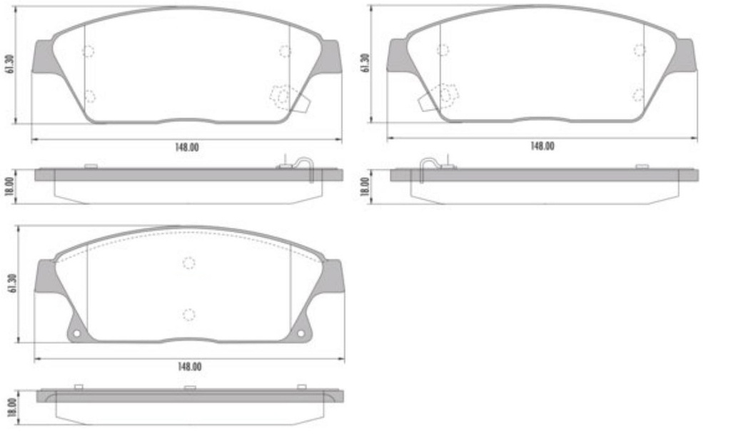PASTILLA TRACKER 1.8 13/  148x61,3x18  DEL