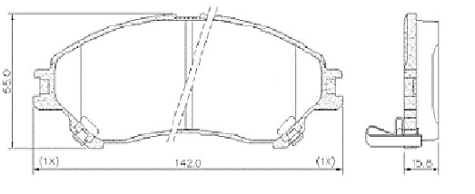 PASTILLA VITARA 1.6 16V 16/  142x55x15,8  DEL