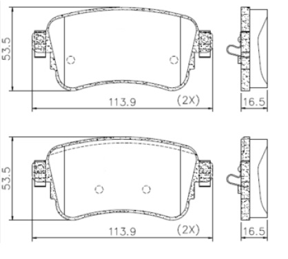 PASTILLA EXPERT 1.6 18/  114x53,5x16,5  TRAS