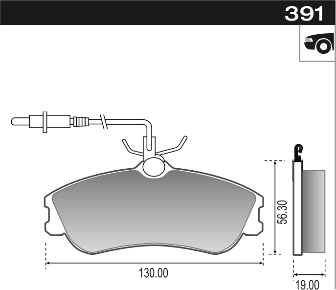 PASTILLA 207 306 PARTNER C/CABLE  130x55,4x18,3  DEL