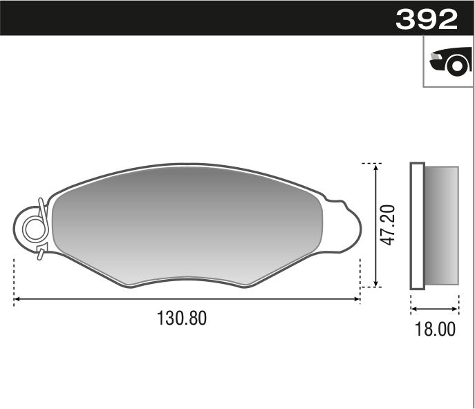 PASTILLA 206 306 KANGOO 1 RESORT  130,8x47,4x18  DEL