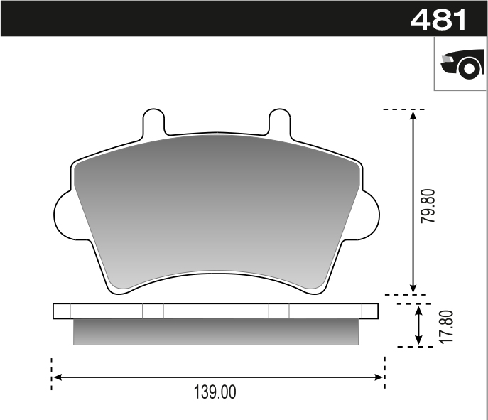 PASTILLA MASTER 2.5 DCI 2.8D  138x80x17,8  DEL
