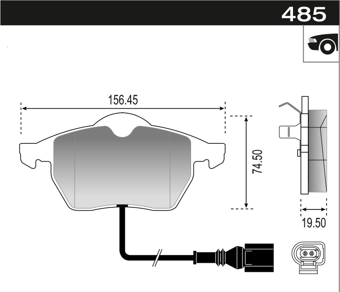 PASTILLA A3 A4 A6 BORA GOLF BEETLE DEL