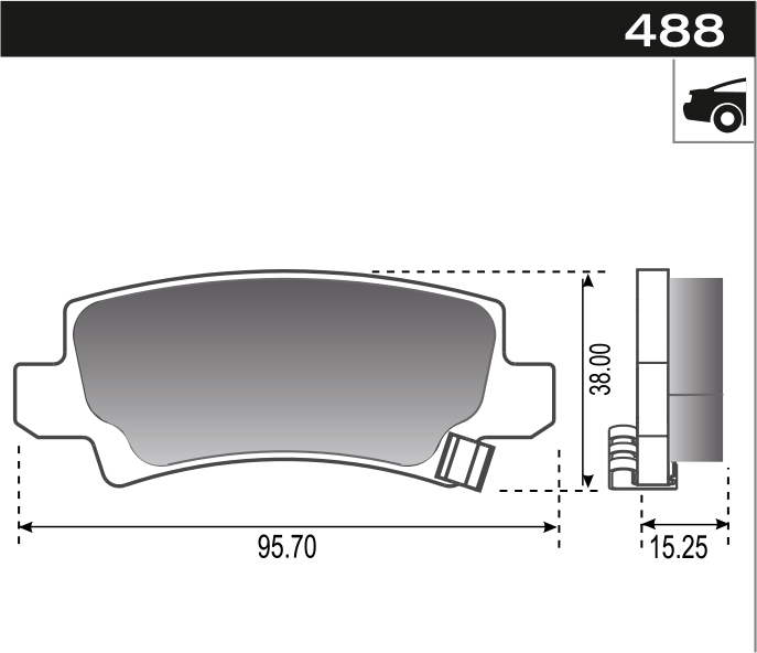 PASTILLA COROLLA FIELDER  95,7x37,9x16  TRAS