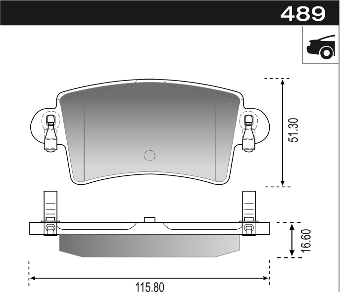 PASTILLA MASTER 2.5 2.8 2.5 FURGON  115,7x51,4x16,6  TRAS