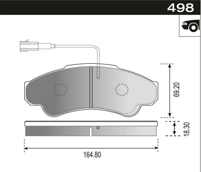 PASTILLA DUCATO MAXI BOXER JUMPER  164,7x69,5x18,3  DEL