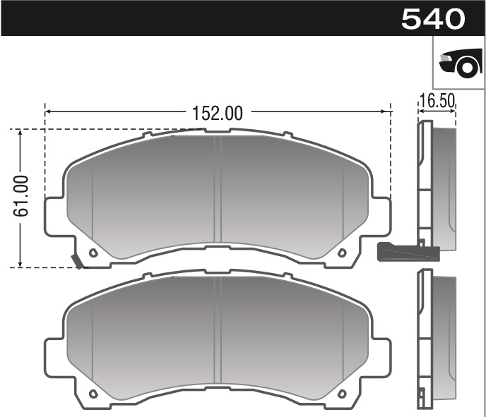 PASTILLA S10 LS LTZ TRAILBLAZER  151x60x16  DEL