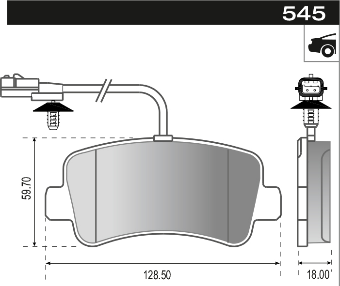 PASTILLA MASTER III 2.3 13/ C/CABLE  128,6x59,6x17,6  TRAS