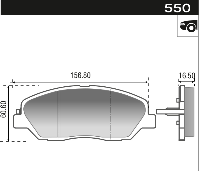 PASTILLA KORANDO SORENTO CARNIVAL  156,8x60,8x15,8  DEL