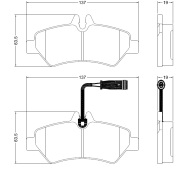 PASTILLA SPRINTER 311 415 12>  137x63x19  TRAS