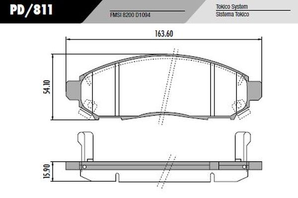 PASTILLA FRONTIER PATHFINDER XTERRA  163,6x54,1x15,9  DEL