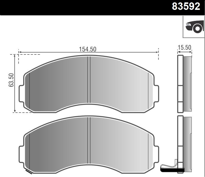 PASTILLA ASIA TOPIC K2700 K2500 BESTA  154x63,5x14,8  DEL