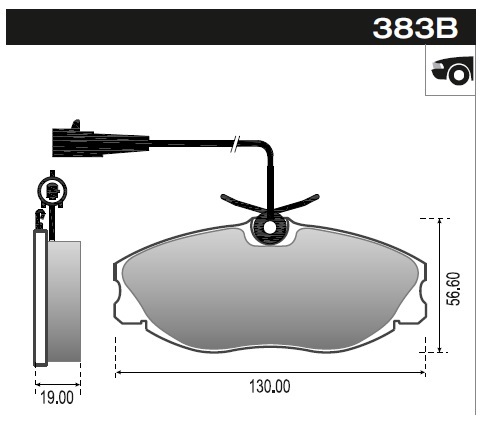 PASTILLA MAREA ALFA 155 C/CABLE  130x58,9x19  DEL