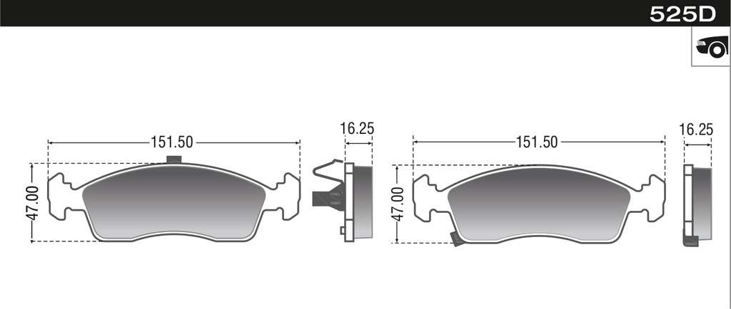PASTILLA COBALT ONIX PRISMA LT LTZ  151,5x47,3x16,3  DEL