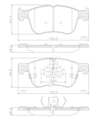 PASTILLA BRONCO MAVERICK 2022/ 155x64.5x16.2 DEL