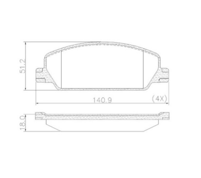 PASTILLA C3 AIRCROSS 1.0 BASALT FIAT FASTBACK 1.3 PULSE 1.0 DEL. 141x51.2x18