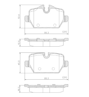 PASTILLA MINI COOPER 1.6 2020/ BMW SERIE 1 - 2 TRAS