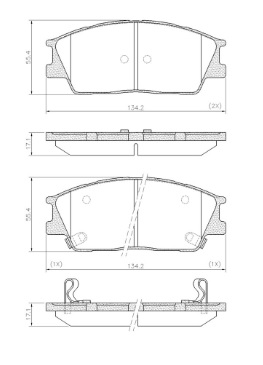 PASTILLA KIA SOUL 1.6 AT 2014/22 DEL.