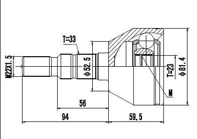 HOMOCINETICA CRUZE  SEG.MED.  RUEDA  33/23