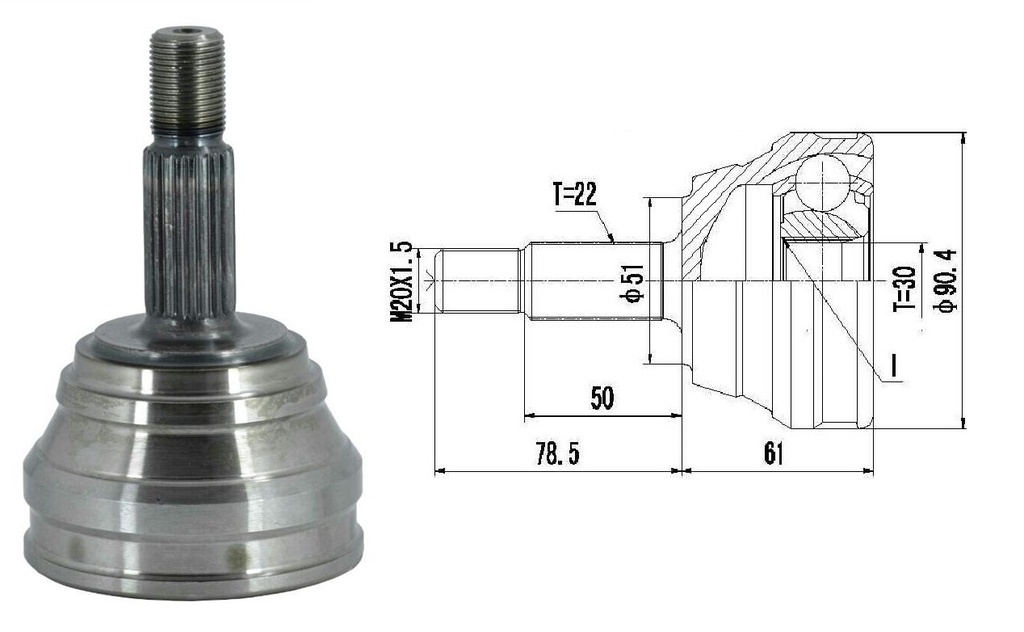 HOMOCINETICA FOX GOL POLO SURAN  SEG.INT.  RUEDA  22/30