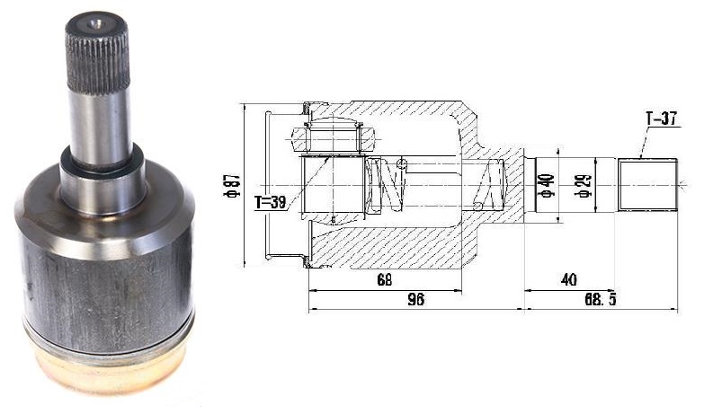 HOMOCINETICA BOXER DUCATO  IZQ  CAJA  37/39