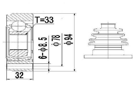HOMOCINETICA NISSAN PICK UP 4x4 D27