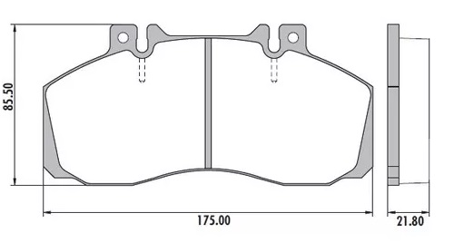 PASTILLA MB LT 710  L 913  175x85,5x21,8  DEL