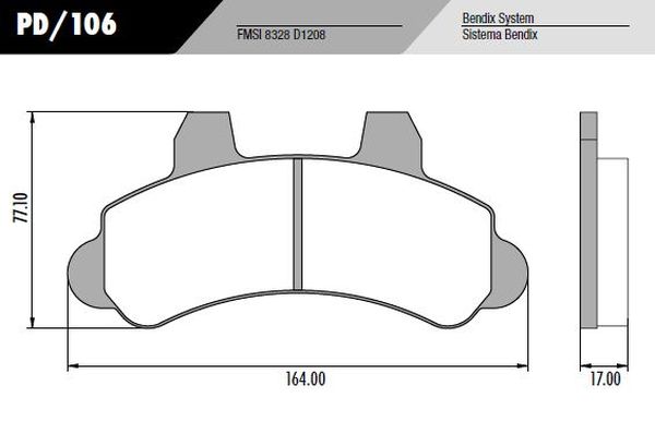 PASTILLA A20 C20 D20 F100  164x77x17  DEL