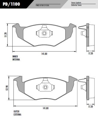 PASTILLA GOL TREND  141,6x53/50x17  DEL