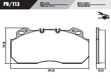 PASTILLA RENAULT MAGNUM  249x114,3x28,2  DEL