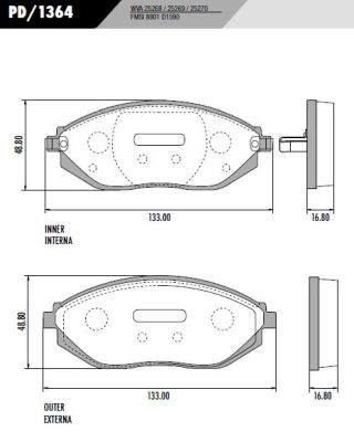 PASTILLA SPARK 10/  133x48,8x16,8  DEL