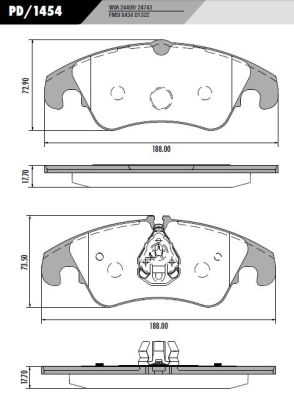 PASTILLA A4 3.2 QUATTRO  188x73x17,7  DEL
