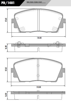 PASTILLA PICANTO 11/  110x47,5x16  DEL