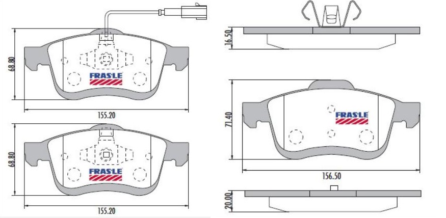 PASTILLA DOBLO II 10/  156,5x71,5x20 / 155x69x20  DEL
