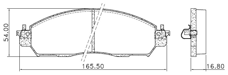 PASTILLA FRONTIER 2.3 18/  165,5x54x16,8  DEL