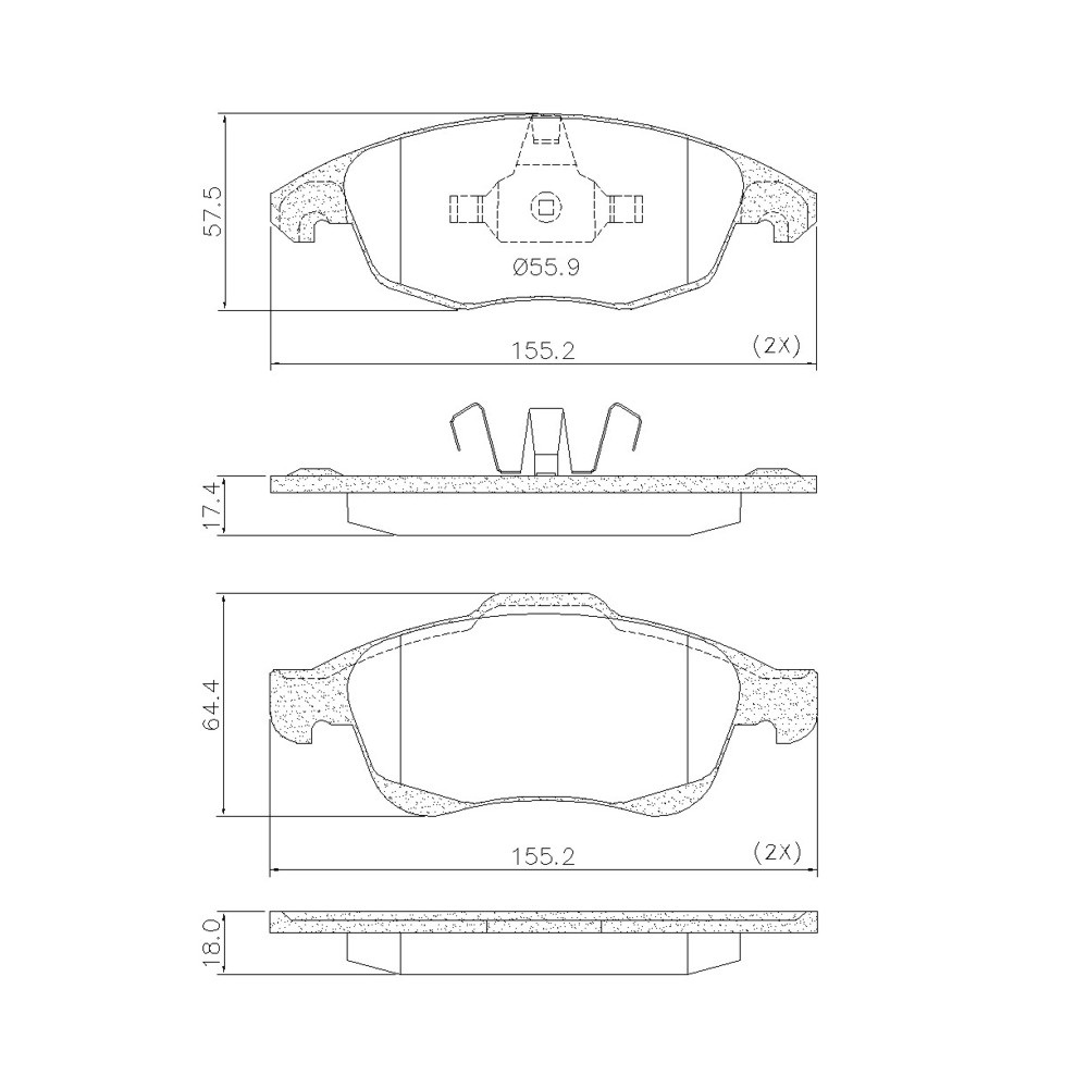 PASTILLA DS4 1.6 THP 5008 1.6 THP DEL