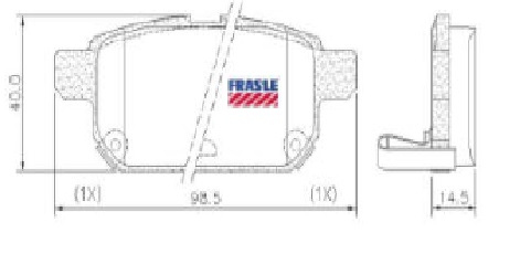 PASTILLA VITARA 4x4 17/  98,5x40x14,5  TRAS
