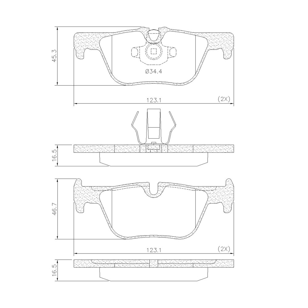 PASTILLA SERIE 2/3/4 12/  123x46,7/45,3x16,5  TRAS