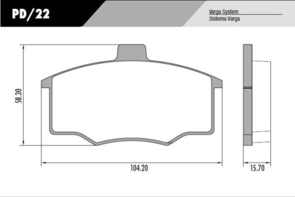 PASTILLA MONZA KADETT  104x58,3x15,6  DEL