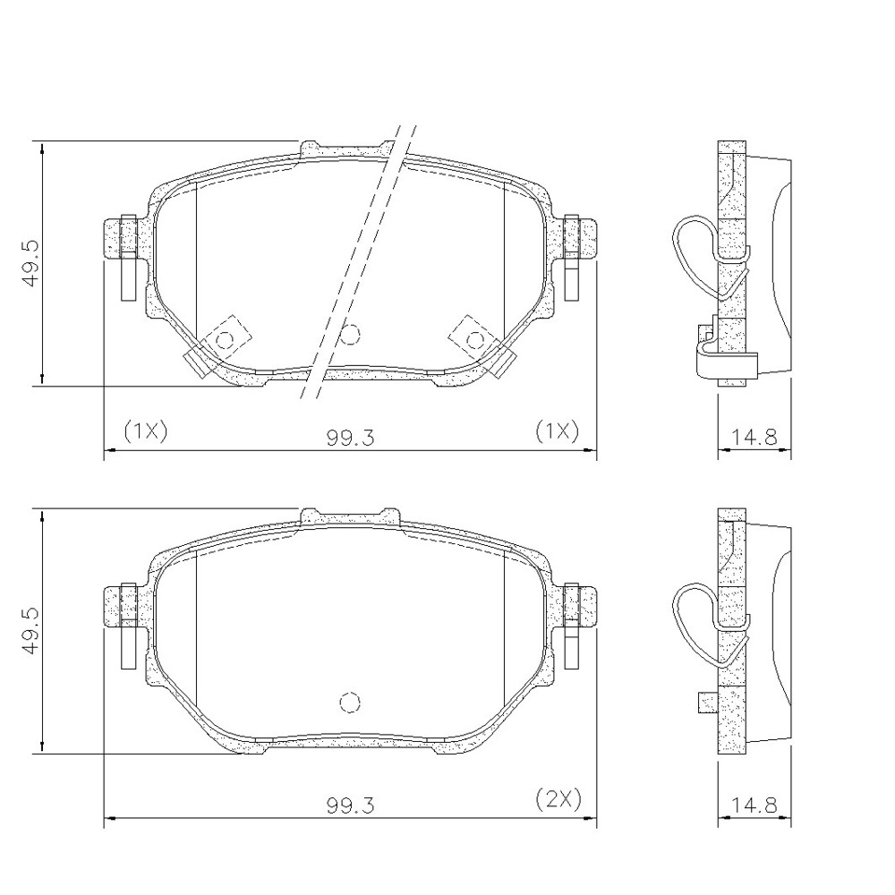 PASTILLA COROLLA 19/  134,7x58,8x18  TRAS