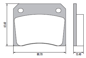 PASTILLA FIAT 125 1500 1600 504  80,7x65,6x15,4  DEL